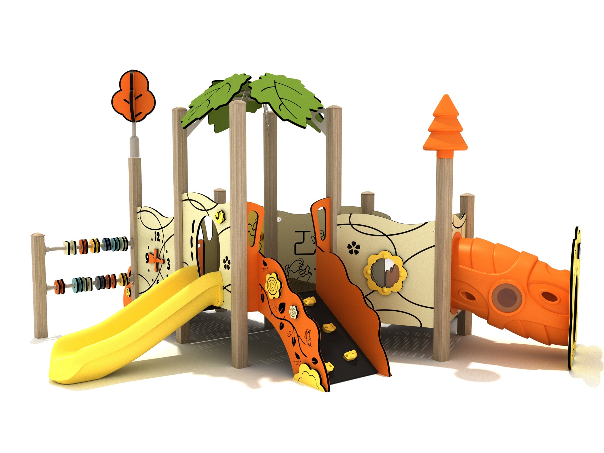 Playground-Equipment-Dogwood-Canopy-Mini-Play-Structure-Steel-Guard-Front