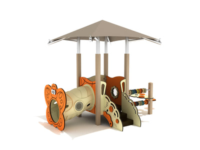 Playground-Equipment-Eastern-Redbud-Canopy-Mini-Play-Structure-Iron-Guard-Front