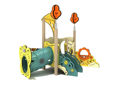 Playground-Equipment-English-Hawthorn-Canopy-Mini-Play-Structure-Iron-Guard-Front