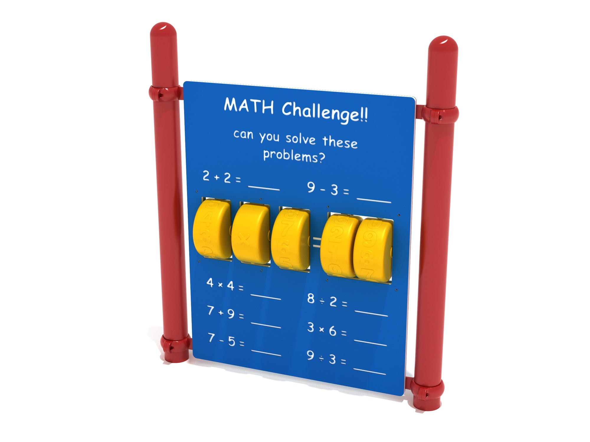 Math Stand Playground Equipment Free Standing Math Panel with Posts - NJ Swingsets