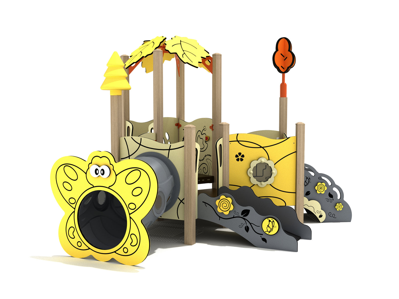 Playground-Equipment-Huckleberry-Canopy-Mini-Play-Structure-Steel-Guard-Front