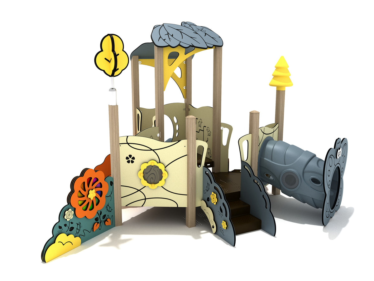 Playground-Equipment-Japanese-Snowbell-Canopy-Mini-Play-Structure-Iron-Guard-Front