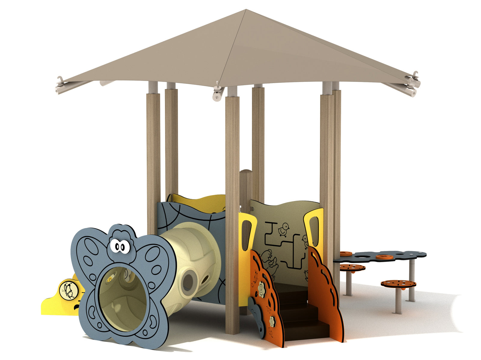 Playground-Equipment-Lilac-Canopy-Mini-Play-Structure-Steel-Guard-Back