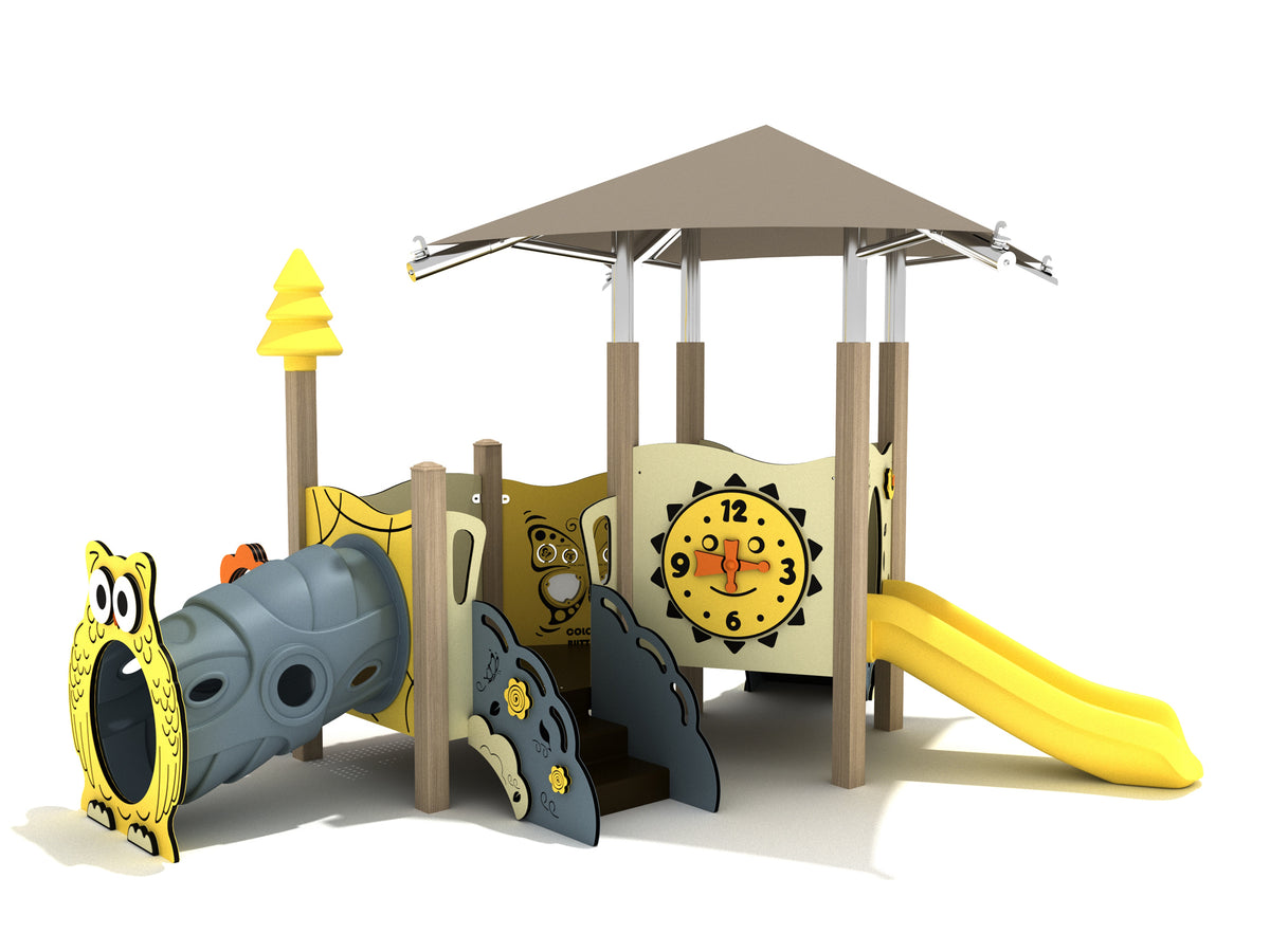 Playground-Equipment-Periwinkle-Canopy-Mini-Play-Structure-Iron-Guard-Front