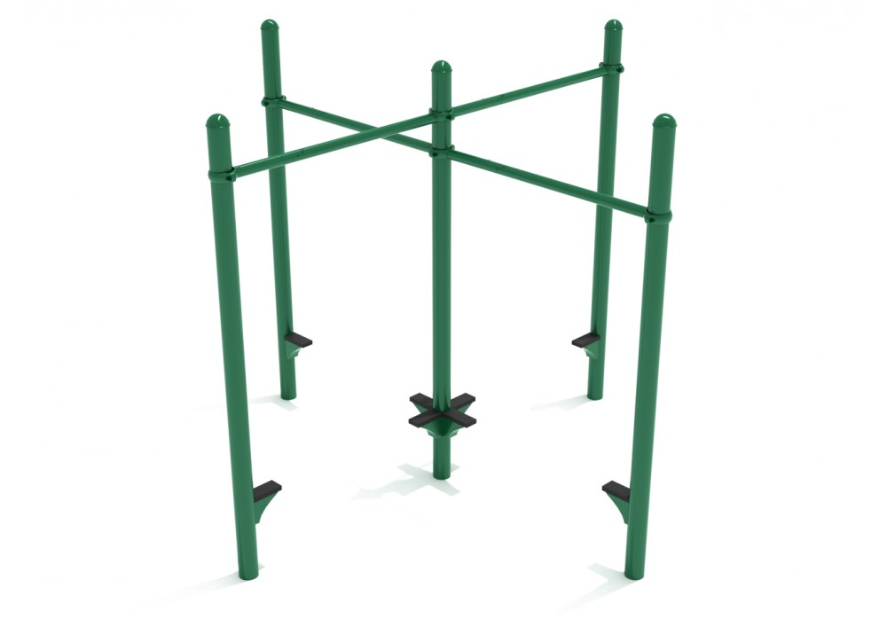 Playground-Equipment-Quadruple-Pull-Up-Bar-Unit-Front