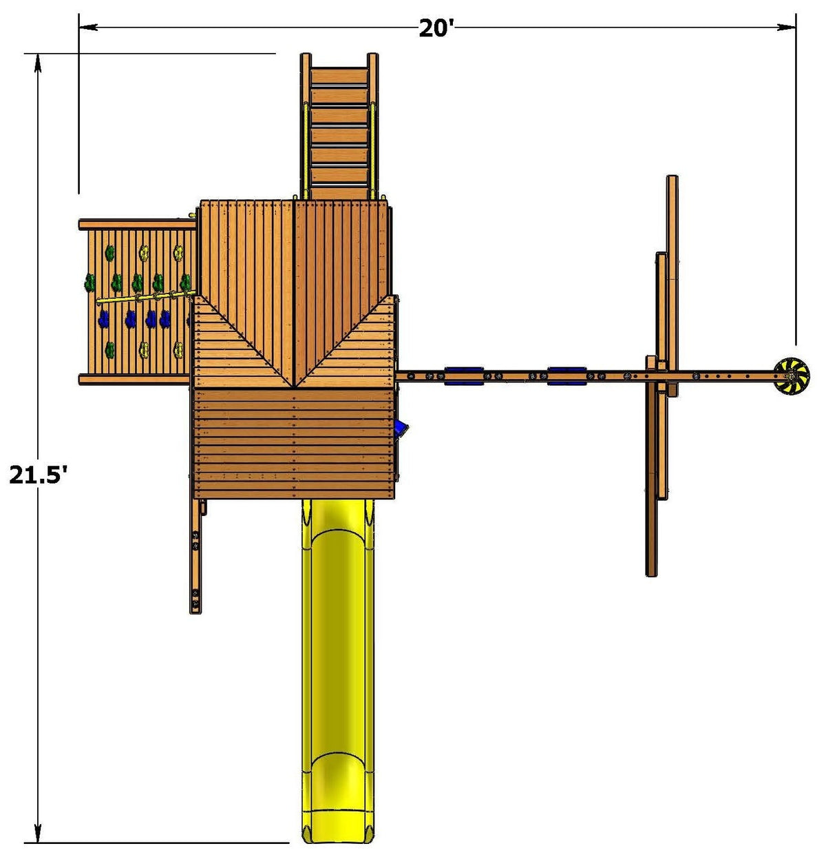 Playground-One-Supreme-Fort-Combo-2-XL-W-Wood-Roof-Info