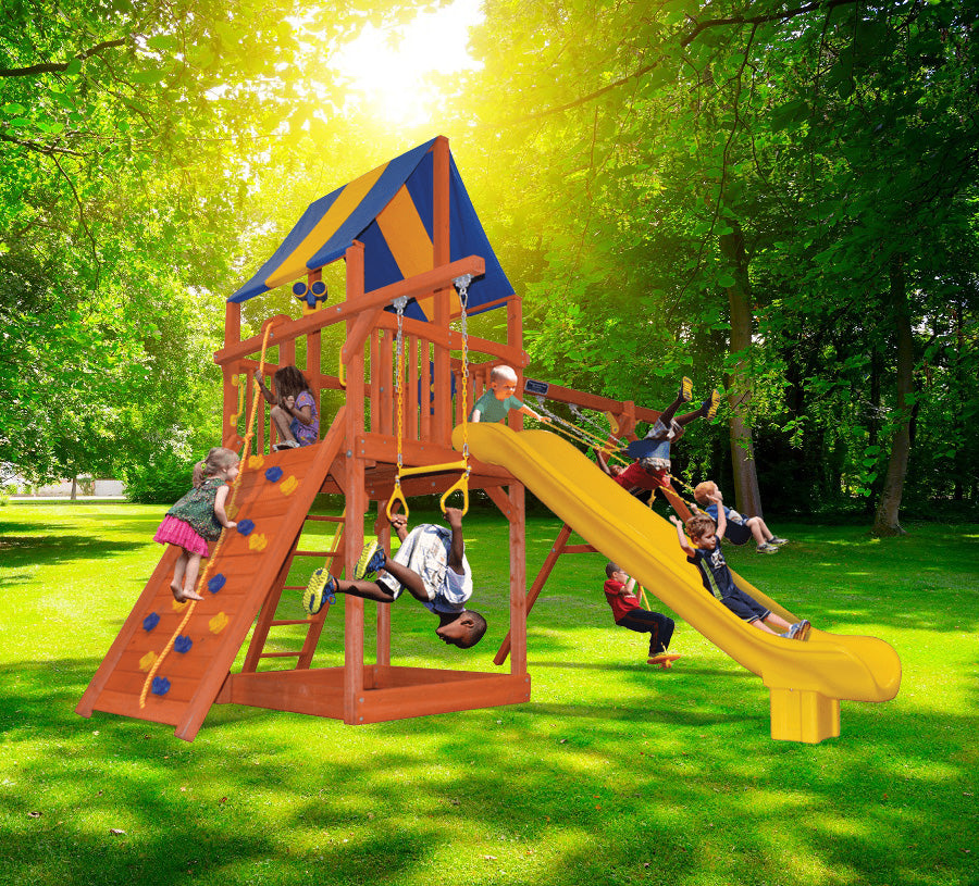 Playground One Turbo Deluxe Fort Combo NJ Swingsets