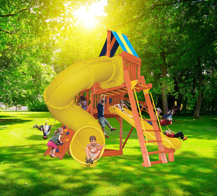 Playground One Turbo Deluxe Fort Combo NJ Swingsets