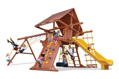 Playground-One-Turbo-Deluxe-Playcenter-Combo-2-w-Wood-Roof-Trans