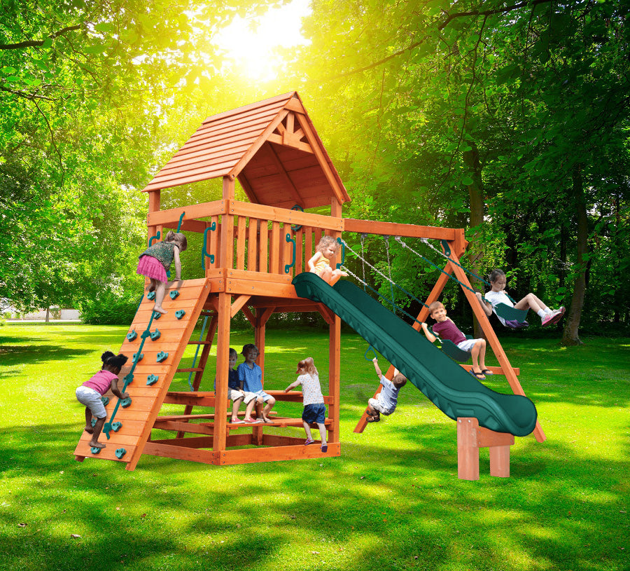 Playground-One-Turbo-Original-Fort-Combo-2-w-Wood-Roof-New