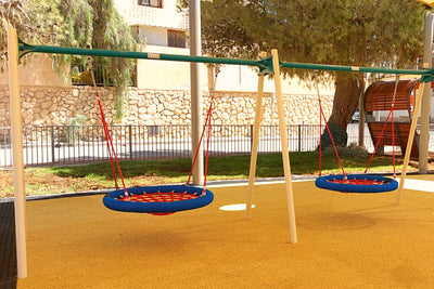 Psagot-Commercial-Playgrounds-Birds-Nest-Swing-Build