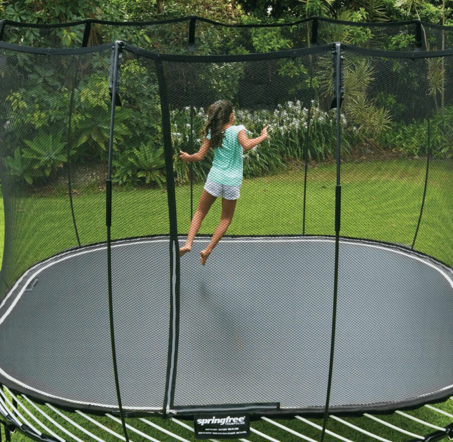 Springfree-11ft-x-11ft-Large-Square-Trampoline-W-Kid