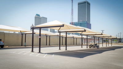 Superior Shade four-column cantilever shade structure
