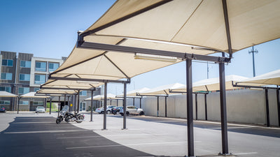 Superior Shade four-column cantilever parking shade