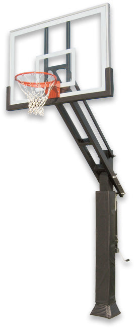 Ironclad Sports TPT664-XL in-ground basketball hoop with 60-inch tempered glass backboard