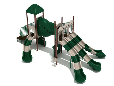Playground Equipment Casa Grande play structure in Neutral colors, angle view 2