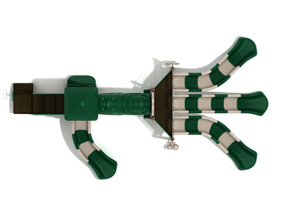 Playground Equipment Casa Grande play structure in Neutral colors, top-down view