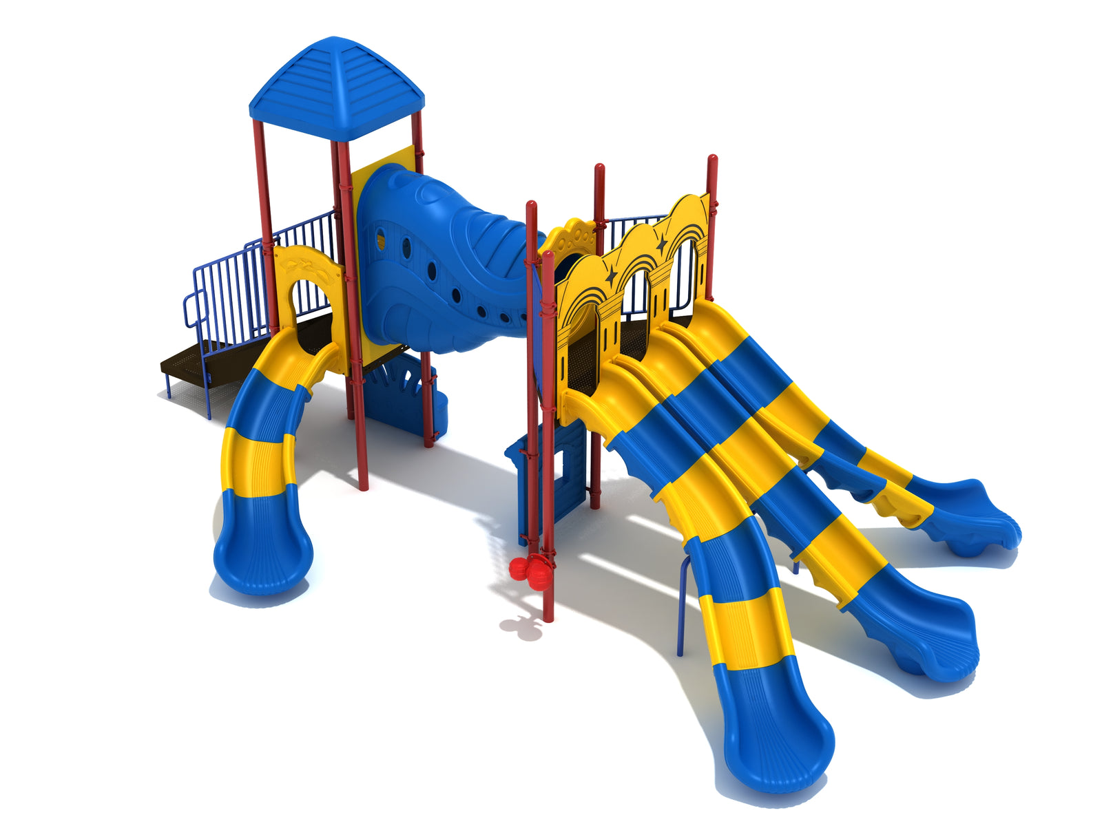Playground Equipment Casa Grande play structure in Primary colors, angle view 1