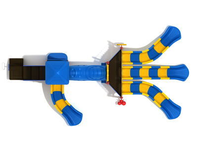 Playground Equipment Casa Grande play structure in Primary colors, top-down view