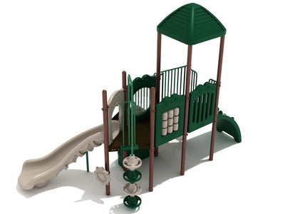 Playground Equipment Diamond Head play structure in Neutral colors, angle view 1