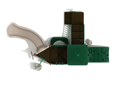 Playground Equipment Diamond Head play structure in Neutral colors, top-down view