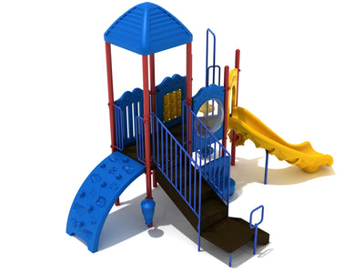 Playground Equipment Diamond Head play structure in Primary colors, angle view 2