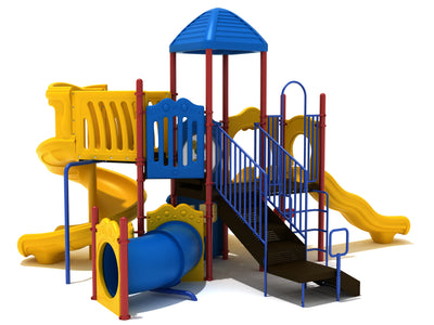 Playground Equipment Hanauma Bay play structure in Primary colors, angle view 1