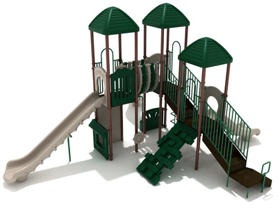 Playground Equipment Lemon Grove play structure in Neutral colors, angle view 2