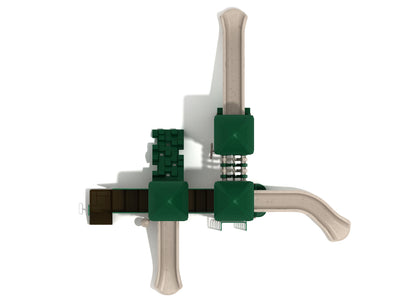 Playground Equipment Lemon Grove play structure in Neutral colors, top-down view