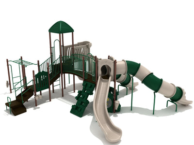 Playground Equipment Surfside play structure in Neutral colors, angle view 2