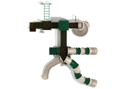 Playground Equipment Surfside play structure in Neutral colors, top-down view