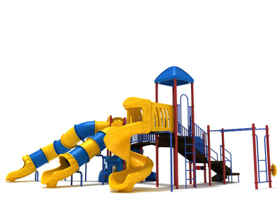 Playground Equipment Surfside play structure in Primary colors, angle view 1