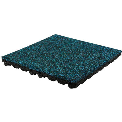Rubber playground tile in Light Blue