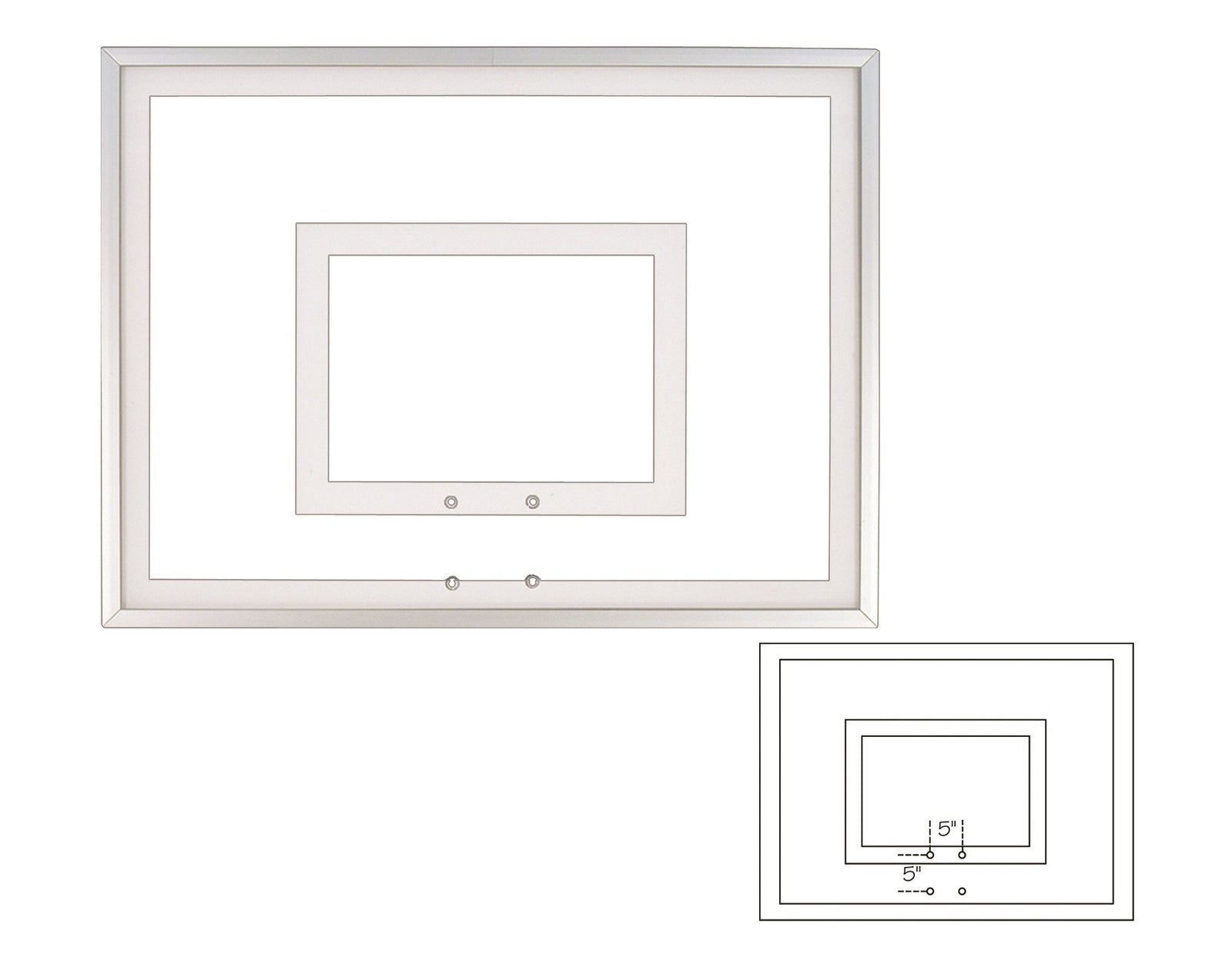 First Team Acrylic Backboard 36 x 54 inch-FT215