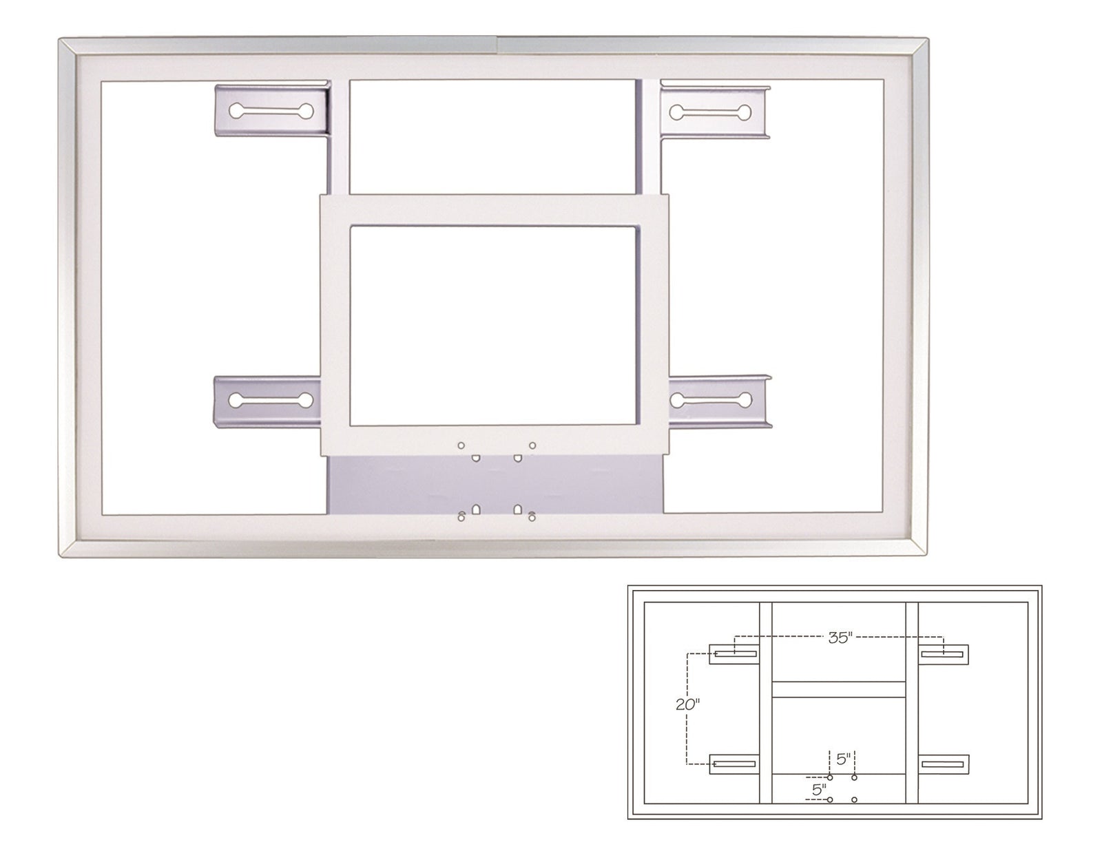 First Team Acrylic Backboard 36 x 60 inch-FT220H