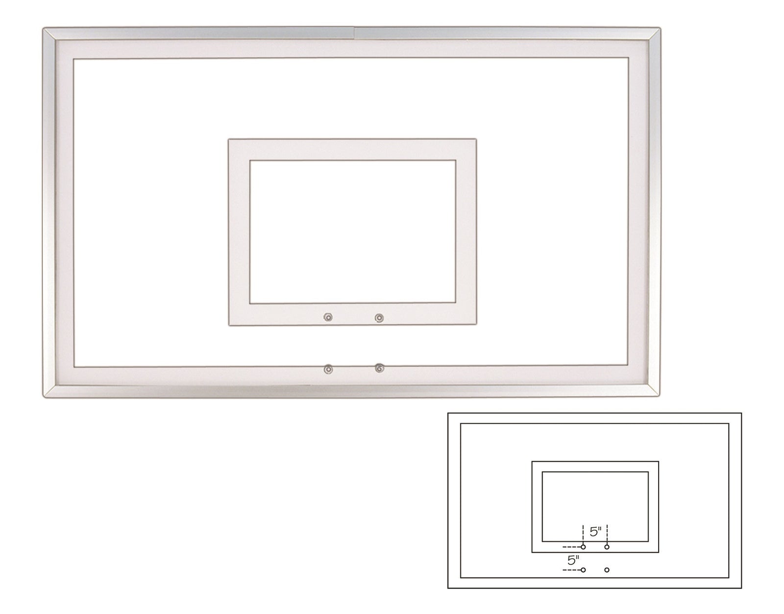 First Team Acrylic Backboard 36 x 60 inch-FT220