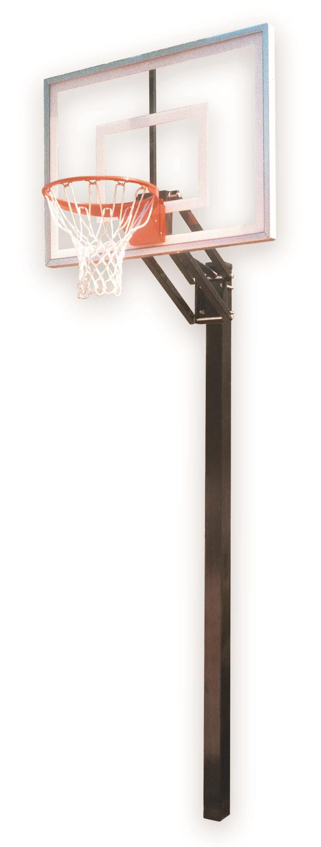 First Team Champ III In Ground Outdoor Adjustable Basketball Hoop 54 inch Acrylic