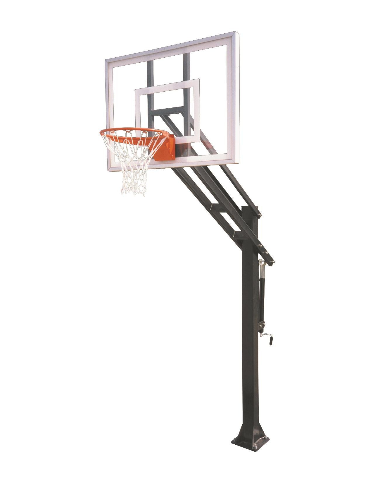 First Team Force III In Ground Outdoor Adjustable Basketball Hoop 54 inch Acrylic