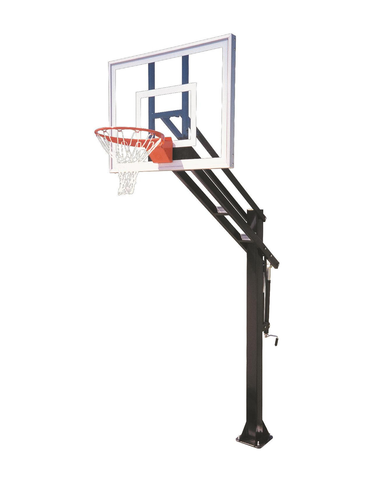 First Team Force Ultra In Ground Outdoor Adjustable Basketball Hoop 54 inch Tempered Glass