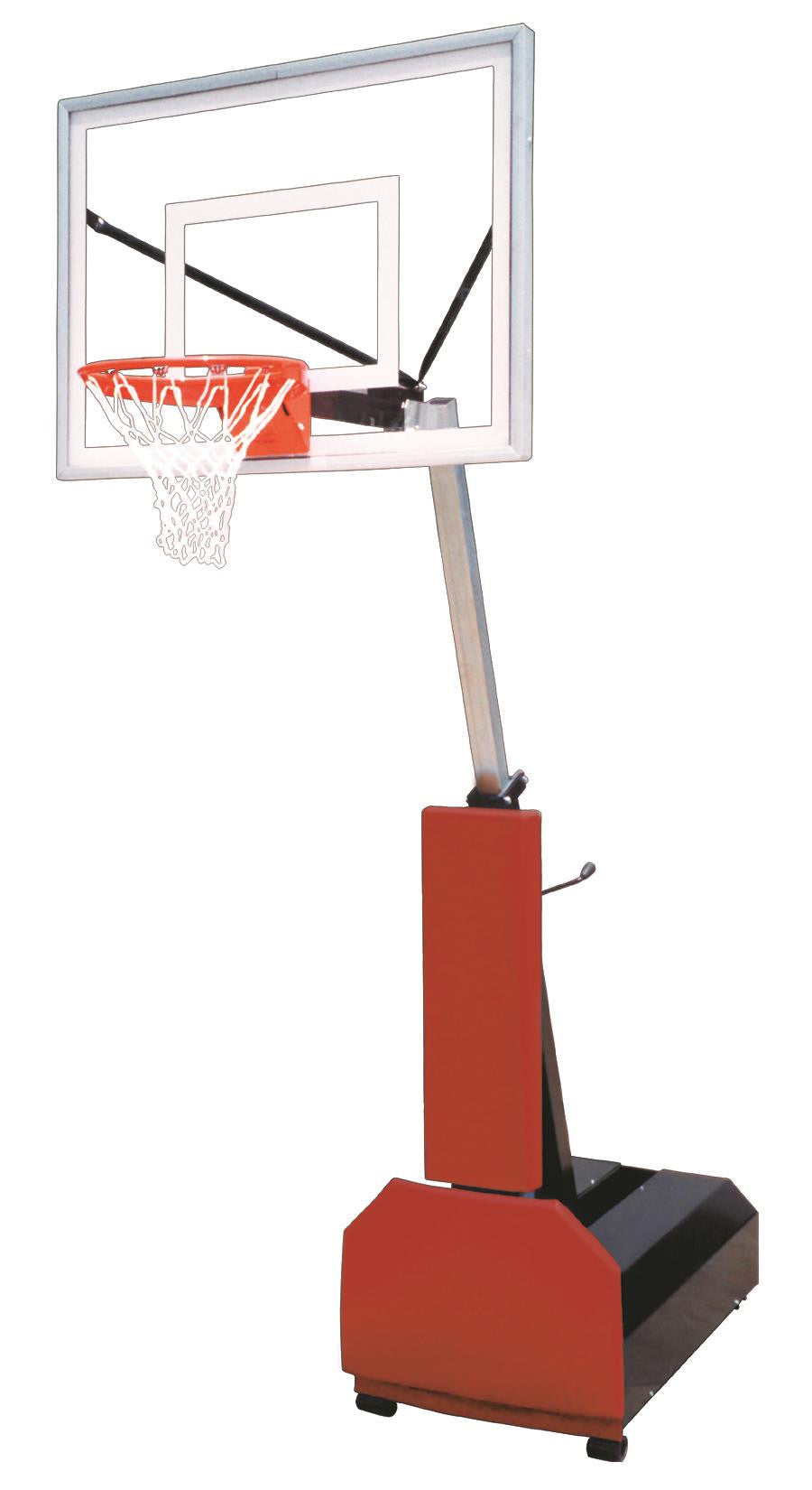 First Team Fury III Adjustable Portable Basketball Hoop 54 inch Acrylic