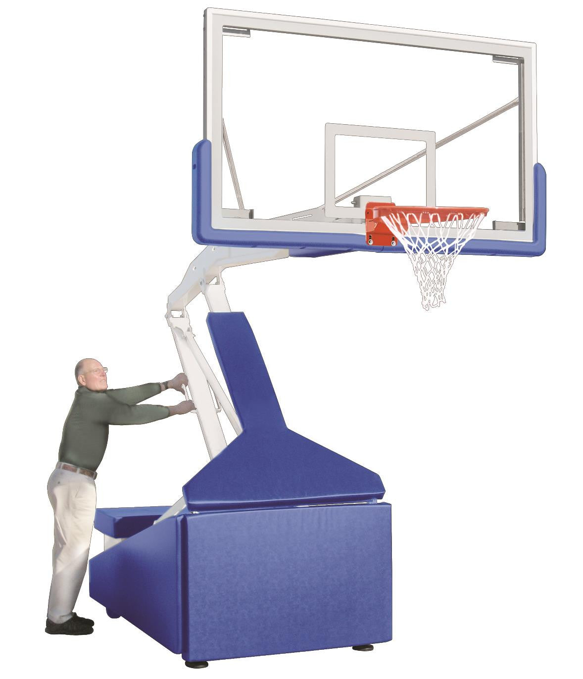 First-Team-Hurricane-Triumph-FL-Indoor-Portable-Basketball-System-Lowered