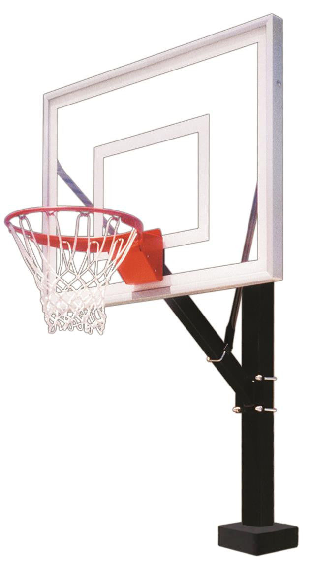First Team HydroSport II Fixed Height Pool Side Basketball Hoop 48 inch Acrylic