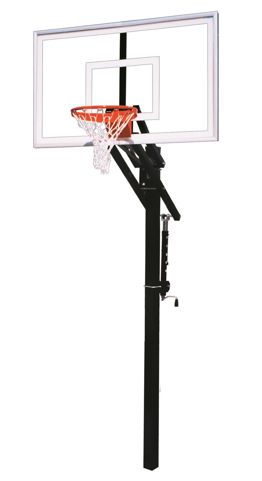 First Team Jam Select In Ground Outdoor Adjustable Basketball Hoop 60 inch Acrylic