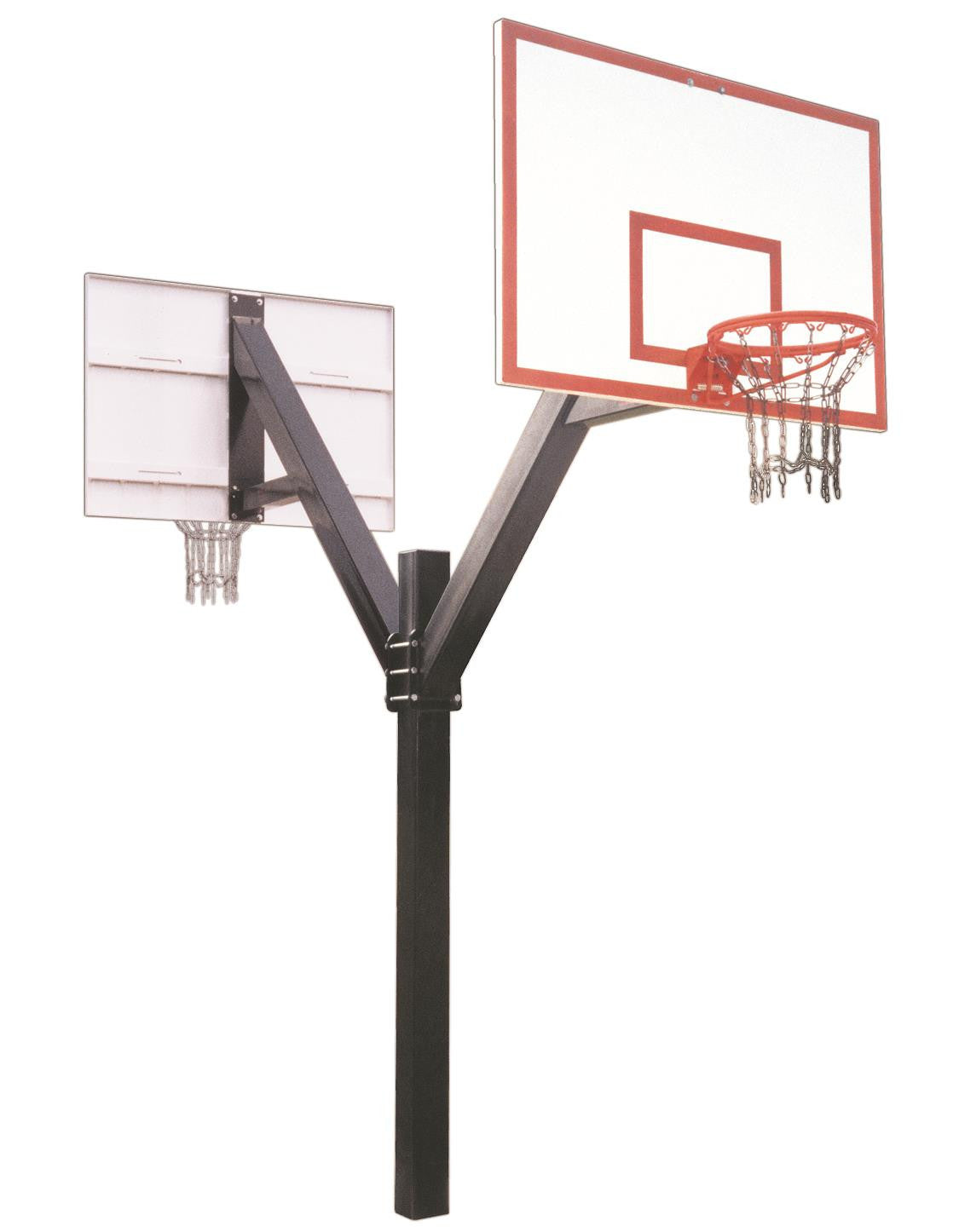 First Team Legend Dynasty DUAL In Ground Fixed Height Outdoor Basketball Hoop 72 inch Fiberglass