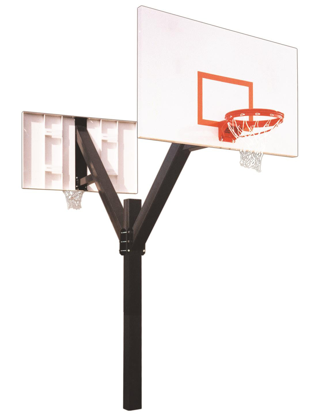 First Team Legend Excel DUAL In Ground Fixed Height Outdoor Basketball Hoop 72 inch Steel