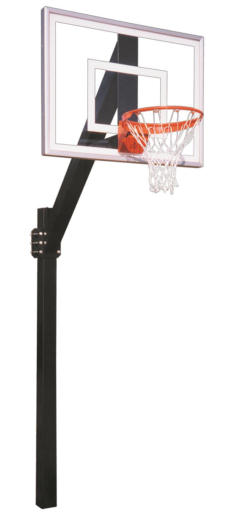 First Team Legend Jr III In Ground Fixed Height Outdoor Basketball Hoop 54 inch Acrylic