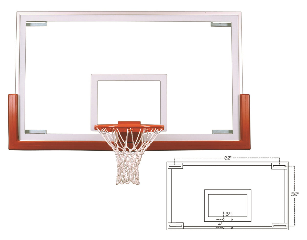 First Team Official Competition Glass Backboard 42 x 72 inch - FT234