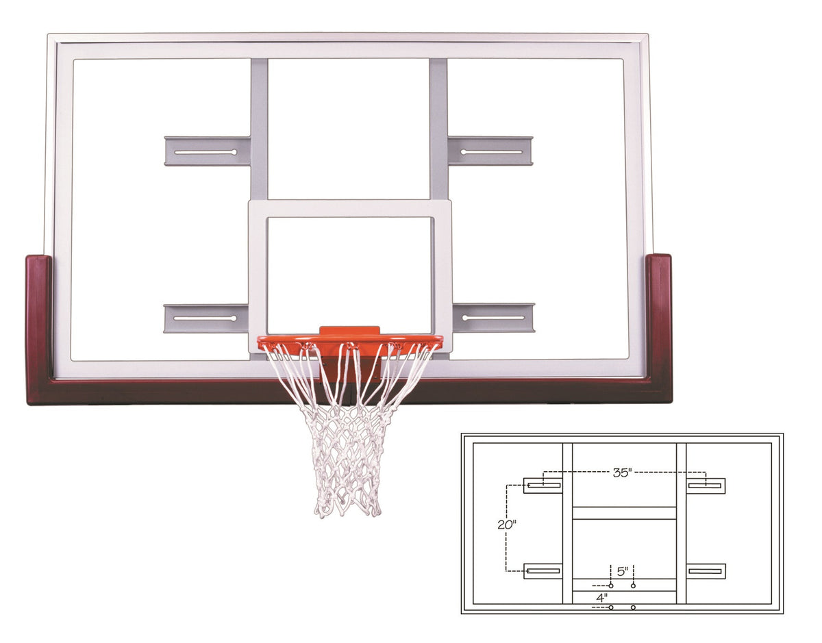 First Team Official Competition Glass Conversion Backboard Unbreakable 42 x 72 inch - FT240