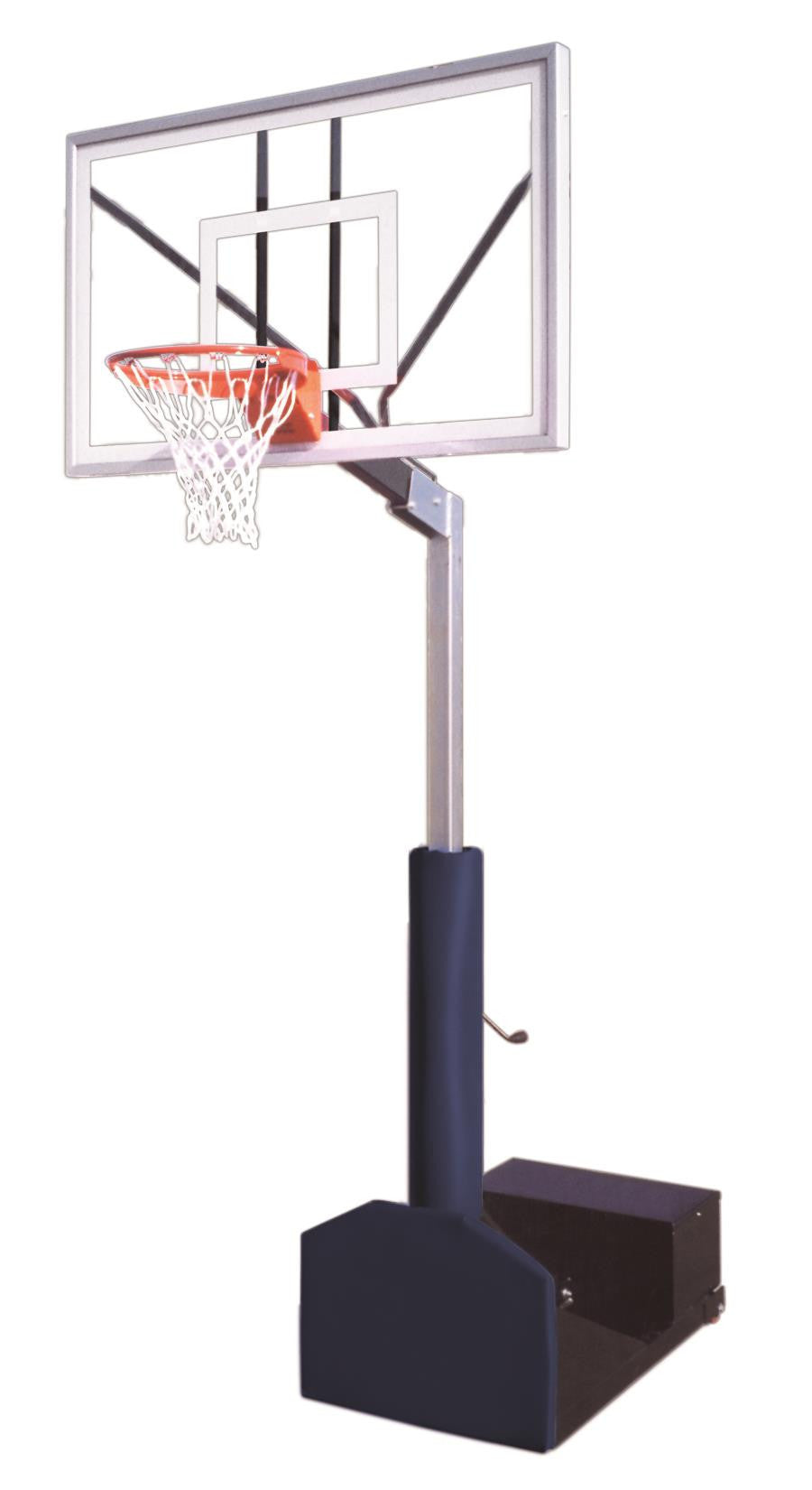 First Team Rampage Nitro Adjustable Portable Basketball Hoop 60 inch Tempered Glass