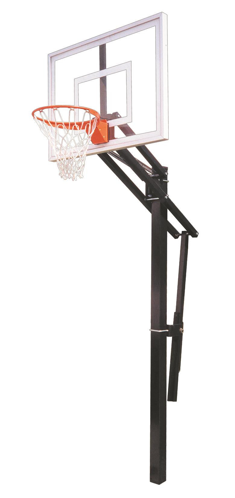 First Team Slam II In Ground Outdoor Adjustable Basketball Hoop 48 Inch Acrylic